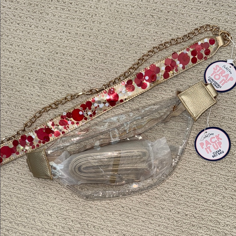Packed Party on-the-go clear belt bag + spirit squad adjustable bag strap